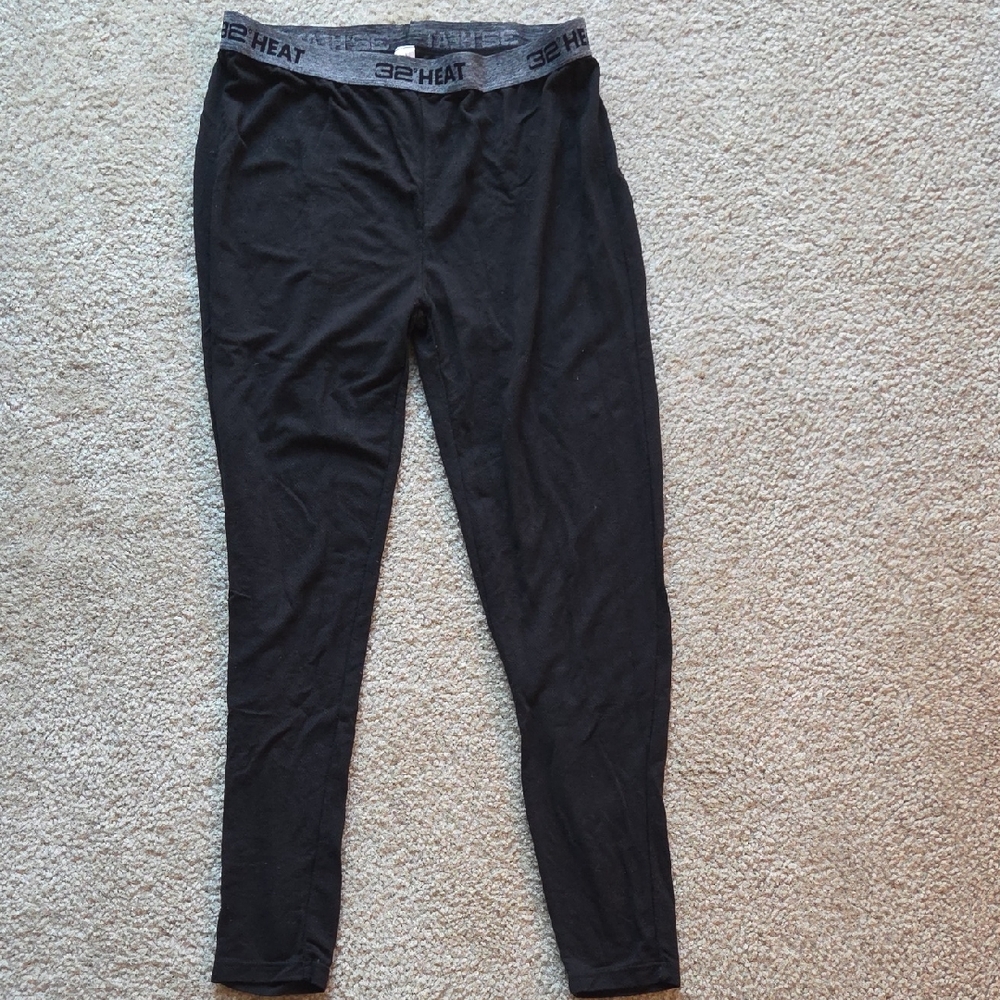 32 Degrees Men's Black Thermal Pants